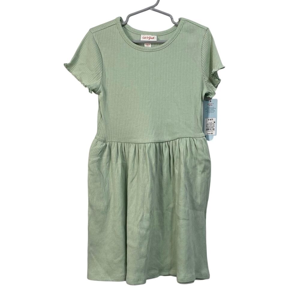 Cat & Jack S (6/7) Ribbed Dress with Pockets